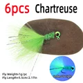 6pcs Chartreuse