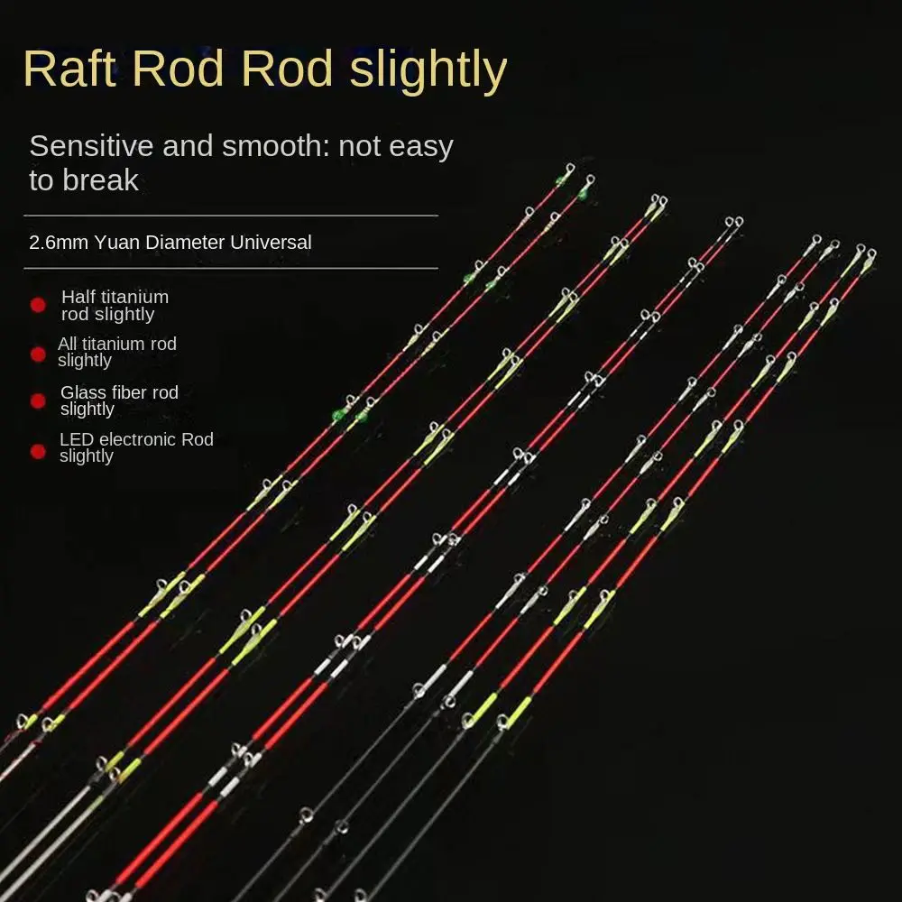 Fibra de vidrio/carbono medio titanio punta de caña de pescar retráctil medio/toda aleación de titanio fibra de carbono Spinning 45/55/60cm - imagen 3