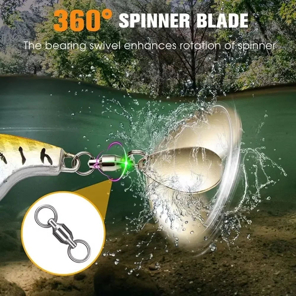 Señuelos de pesca de hundimiento rápido Señuelos que se hunden Con plantillas señuelos artificiales aparejos de pesca giratorios duraderos Para pesca con mosca de trucha - imagen 3