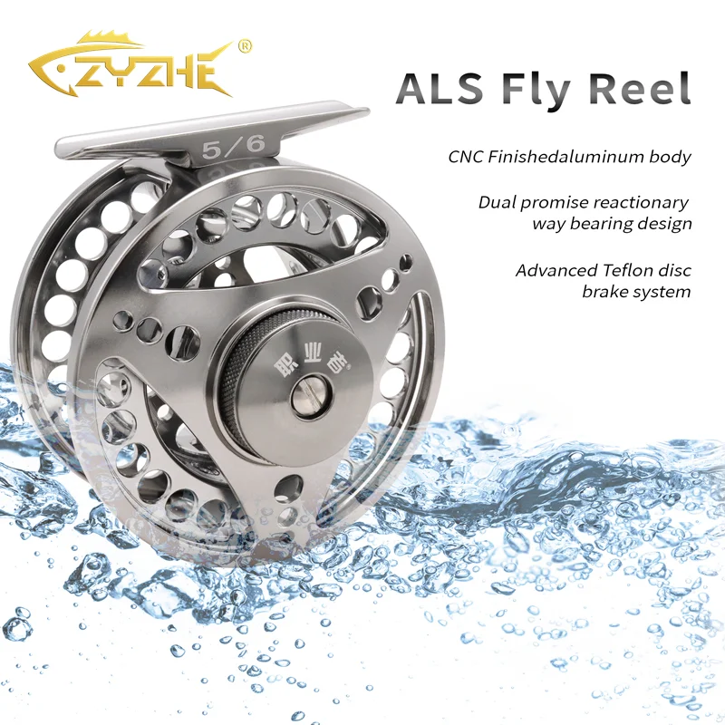 ZYZ-carrete de pesca con mosca, accesorio giratorio frontal de metal completo, tamaño máximo de 10,5 CM, todo de aleación de aluminio, volante de pesca con mosca para carpa y Lucio - imagen 3