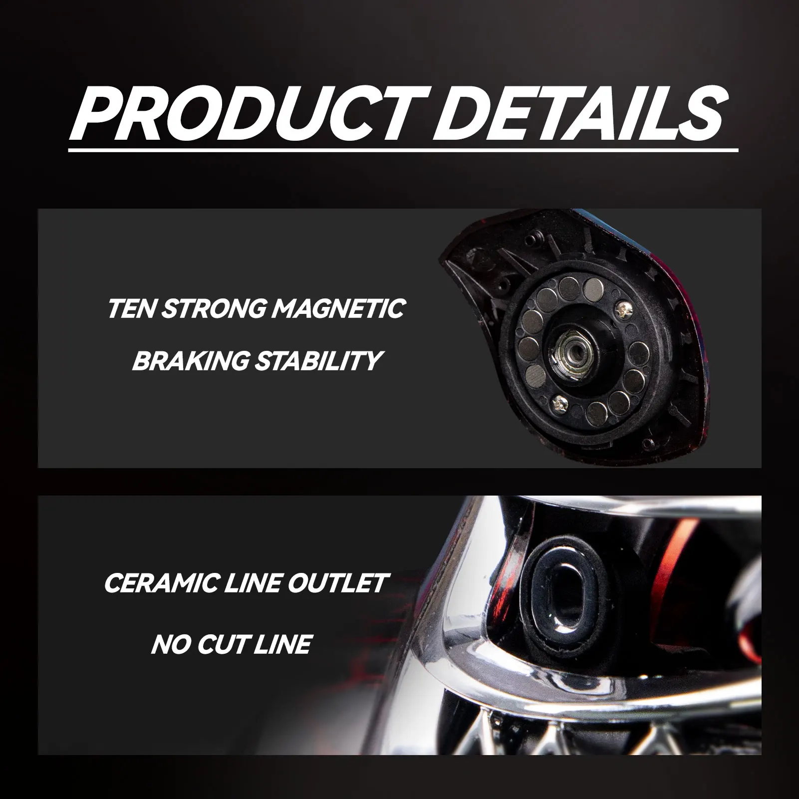 Carrete de pesca con rueda Baitcasting, relación de engranaje 7, 2: 1, 18 + 1 rodamientos de bolas, arrastre máximo de 10kg, alta velocidad para pesca en agua dulce y salada - imagen 4