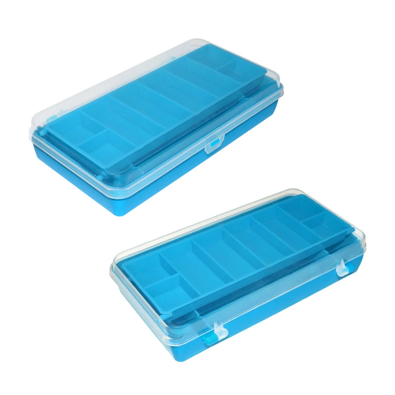 Caja de aparejos de pesca multifunción, organizador de almacenamiento de plástico de doble capa, cajas de cebo con gancho, accesorios de pescador, caja de herramientas para carpa - imagen 5