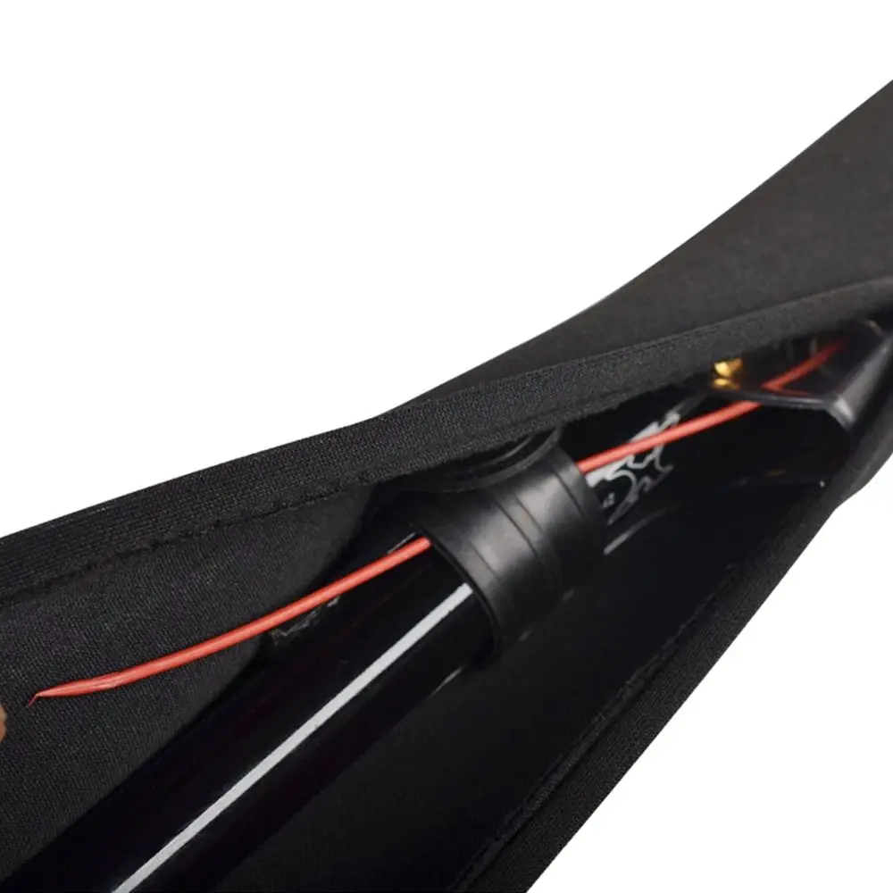 Bolsa de caña de pescar elástica multifuncional, bolsa de almacenamiento de aparejos de pesca plegable con apertura lateral, cubierta protectora portátil para caña de pescar - imagen 5