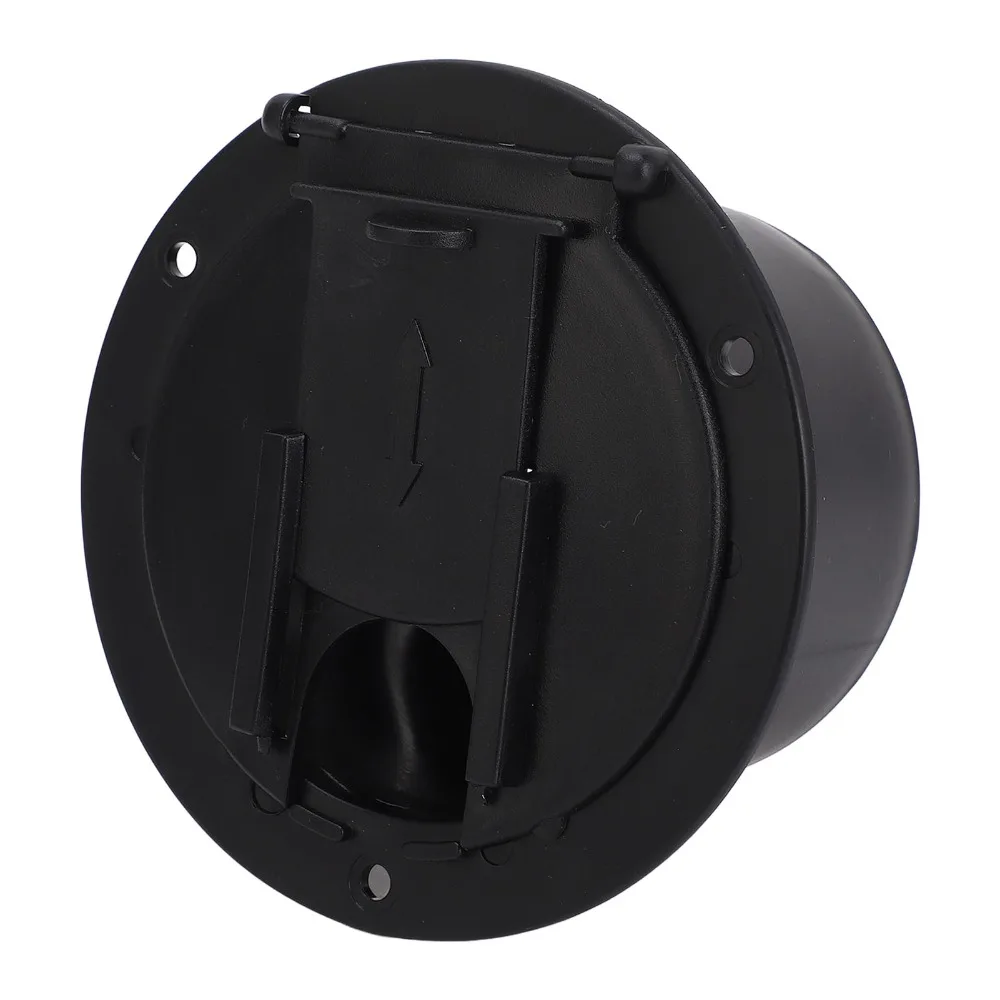 Juego de 2 cables de 50 amperios, escotillas para cables eléctricos RV con tornillos, cubierta para escotillas de cables redondas, escotillas para cables eléctricos negras, remolque - imagen 2