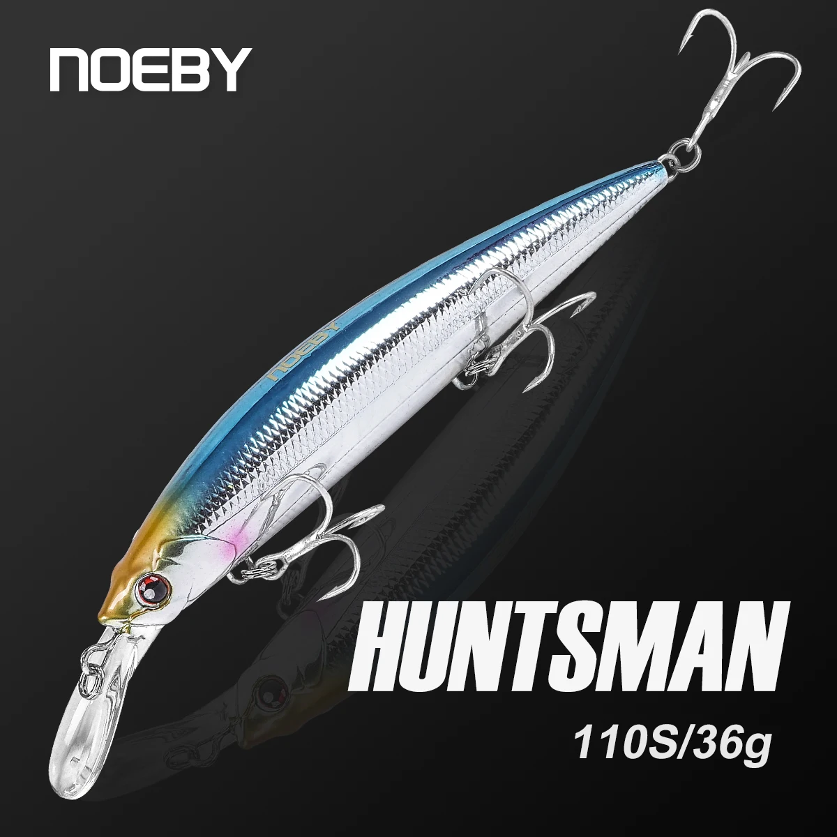 Noeby-señuelo de pesca de pececillo pesado, 110mm, 36g, galvanoplastia que se hunde, Jerkbait, cebo duro Artificial, señuelos de pesca de agua salada