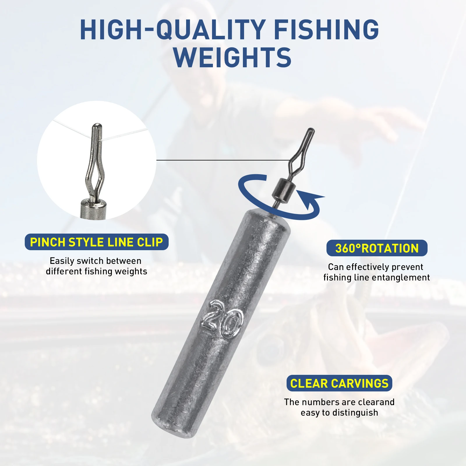 THKFISH 10 Uds. Plomo de pesca 3,5g 5g 7g 10g 14g 20g tiro de gota pesas de plomo de pesca con conector pesos de lápiz de agua dulce - imagen 4