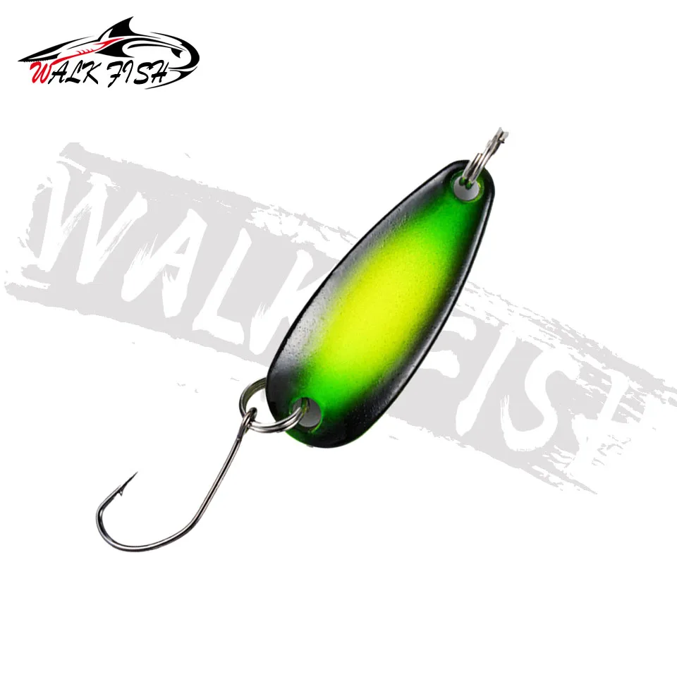 WALK FISH 1 Uds 2,8 cm 3g cuchara de Pesca señuelo Pesca Wobblers Pesca aparejos de Pesca Spinner cebo 5 uds cuchara de trucha Artificial - imagen 3