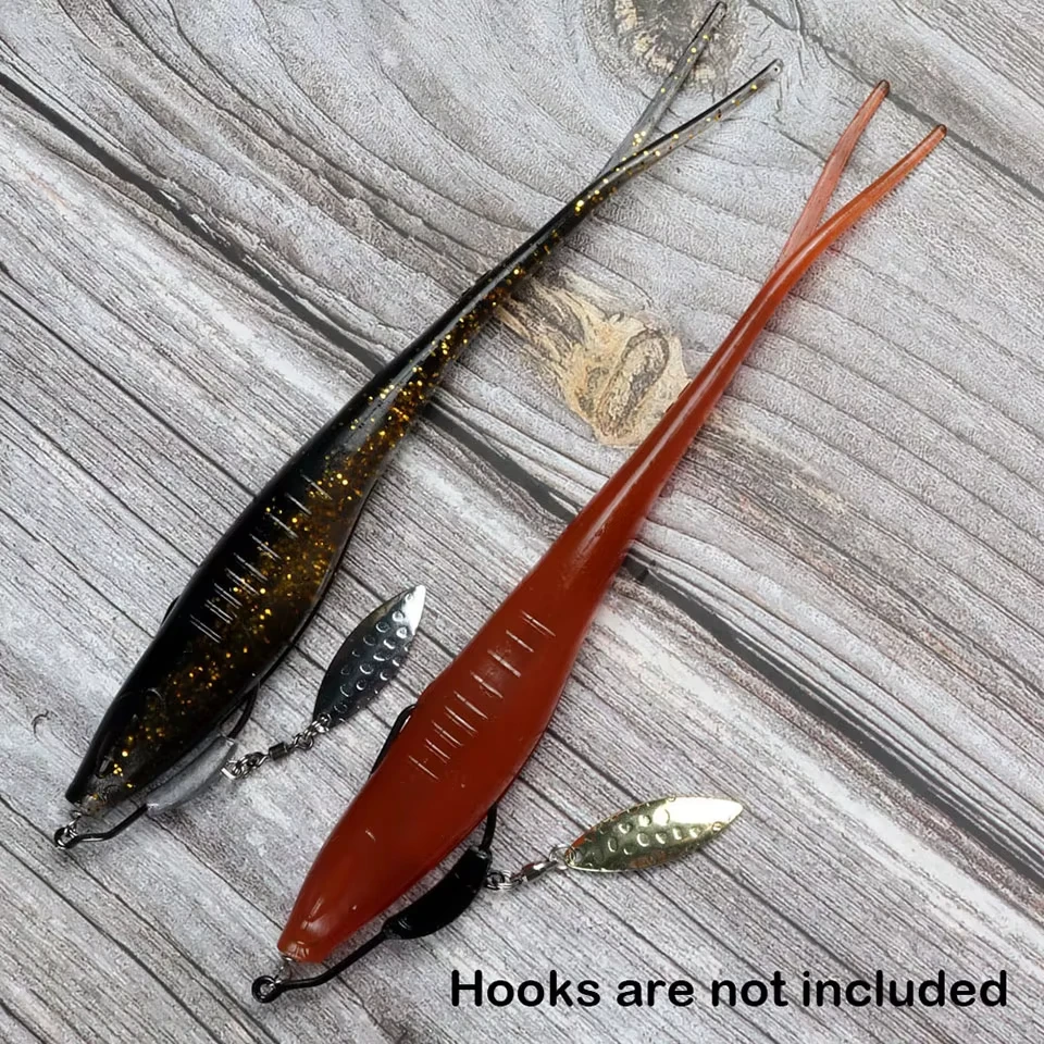 WALK FISH 3Pcs 180mm 18g Soft Bait Fishing Lure V-shape Split Tail Swimbait Worm Freshwater Fishing Sea fishing Artificial Bait - imagen 5