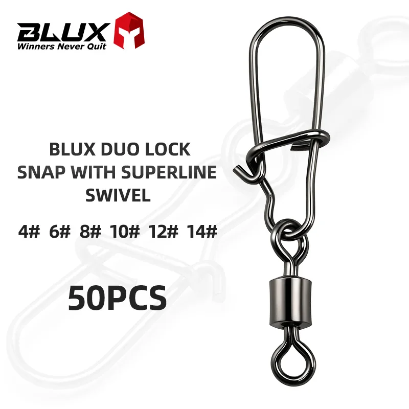 BLUX Clips de pesca de cambio rápido con bloqueo a presión y acero