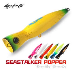 Kingdom GT-señuelo de pesca Topwater Popper, 60g, 85g, 160mm, 185mm, agua salada, atún, pez azul, barco de mar Artificial, cebo duro para pesca