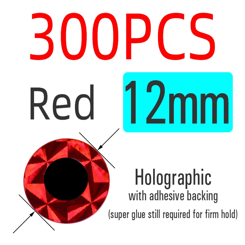 12mm Red 300pcs
