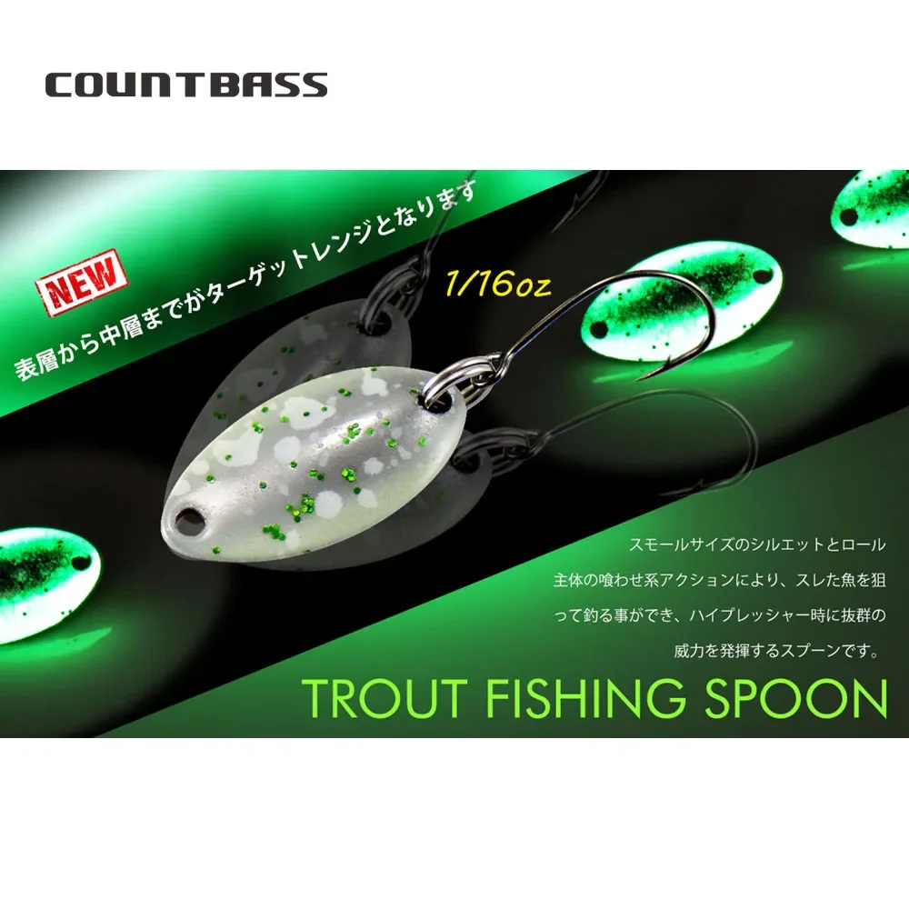 Countbass 1/16oz 1,8g cuchara de fundición salmón trucha Lucio lubina Metal latón Señuelos de pesca - imagen 3