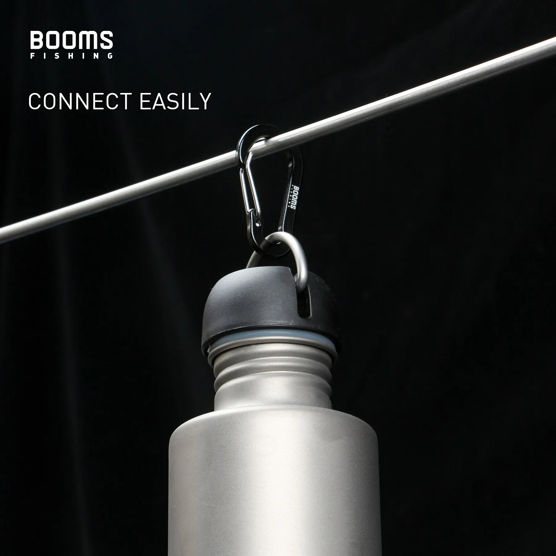 Booms Fishing CC1 10 Uds aleación de aluminio 4cm mosquetón llavero al aire libre Camping escalada Clip hebilla gancho accesorios de pesca - imagen 3