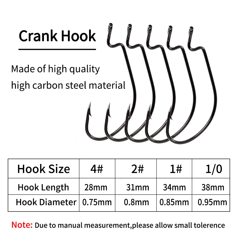 Ellllv-Kit de aparejo para pesca de lubina, anzuelos de manivela, cuchillas giratorias, aparejo listo para Texas, 5 unids/set - imagen 5