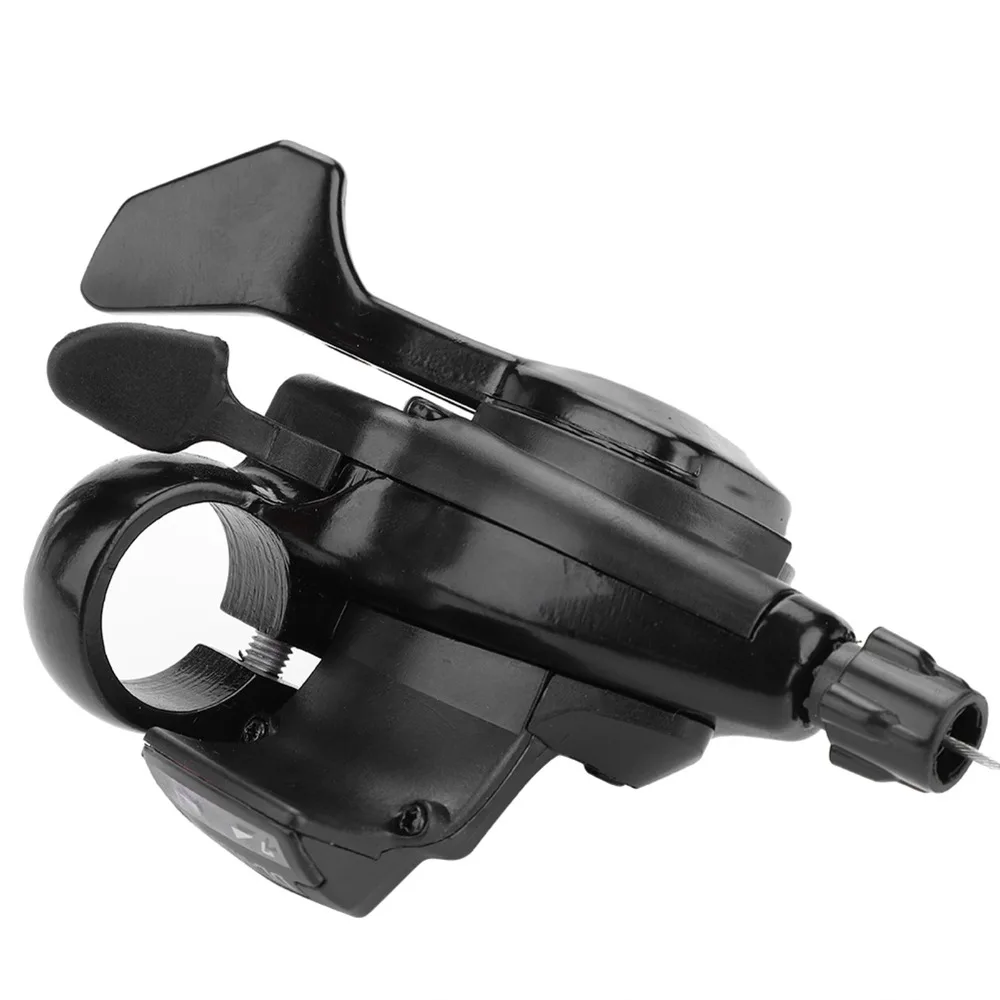 1 par de desviador de cambio de marchas de bicicleta de 3x7/8/9 velocidades negro con Cables interiores palancas de cambio de bicicleta aleación de aluminio - imagen 3