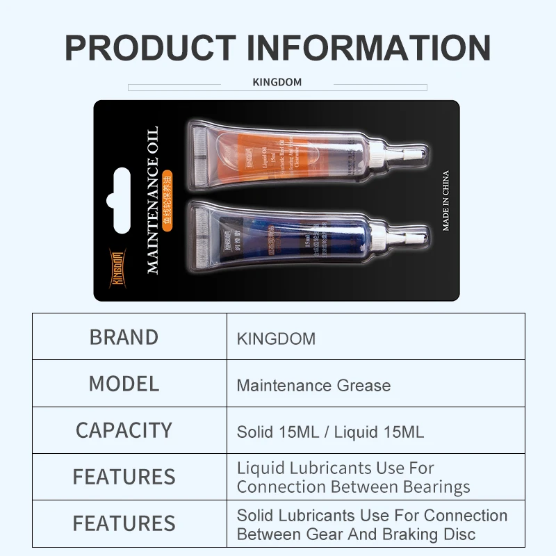 Carrete de pesca Kingdom, lubricante de rodamiento de grasa, aceite protector, carrete de pesca de fundición giratoria, aceite de mantenimiento, herramienta de aparejos de pesca - imagen 2