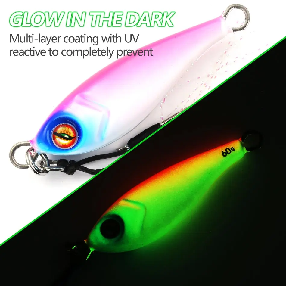 MOOKZZ Metal SLOW Jinginging señuelo de pesca 20G 30g 40g 60g cebo biónico Artificial duro - imagen 4