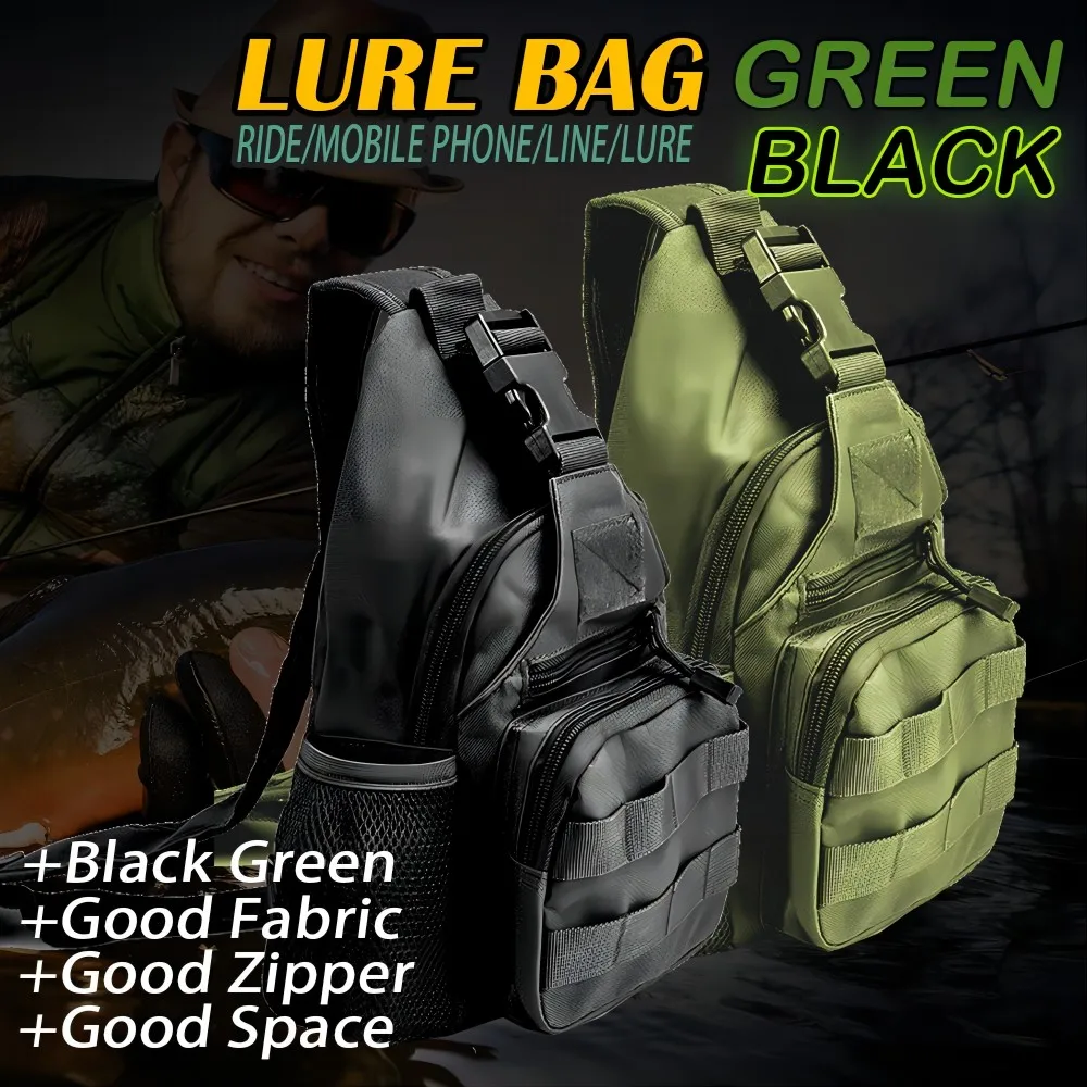 Aparejos de pesca para hombre, bolsa de gran capacidad, estuche de señuelo, mochila multifuncional impermeable para exteriores - imagen 5