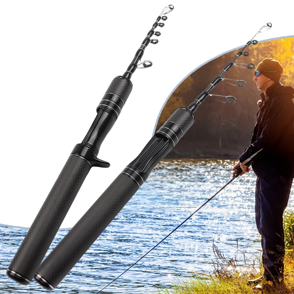 Varilla de señuelo de fibra de carbono Diseño telescópico Adaptable a diferentes escenarios, liviana y resistente, simple y fácil de operar. - imagen 3