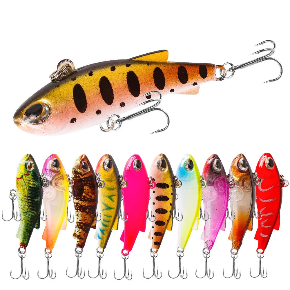 Señuelos de Pesca con vibración, 45mm, 4g, Crankbaits que se hunden, Ratlin, cebo duro Artificial de agua salada, Pesca Isca Wobblers para equipo de Lucio - imagen 2