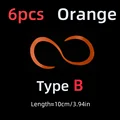 6 piezas de color naranja B