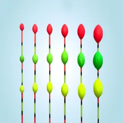 1000 Uds. De cola flotante, frijoles llamativos, flotador móvil, emisor de señal de cola, frijoles visuales, herramientas de aparejos de Pesca rojas/amarillas