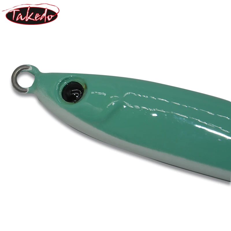 TAKEDO-Señuelo de Jigging hundido, cebo de lápiz de metal, señuelos de cuchara de plantilla de fundición, cebo de pesca de curricán luminoso para atún bajo, 80g, 9cm - imagen 3