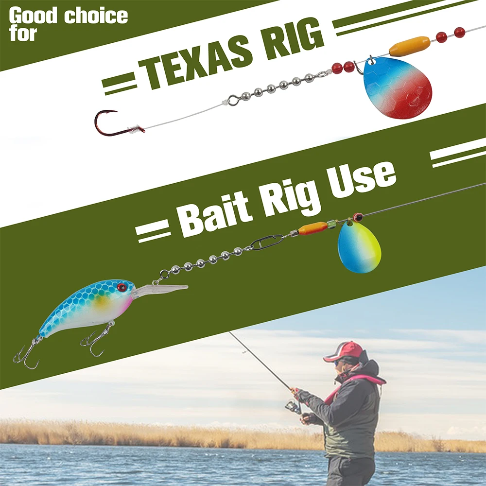 Eslabones de cadena de cuentas de pesca, conectores giratorios de acero inoxidable para bagre, agua dulce y salada, 10 piezas - imagen 4