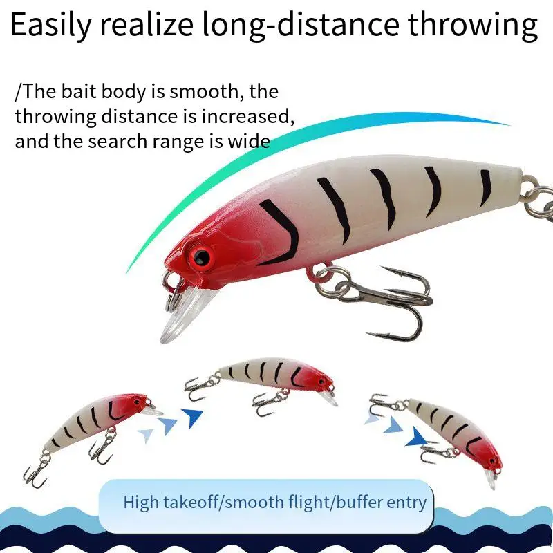 Señuelos Minnow de plástico duro hundibles para trucha y lubina - imagen 2