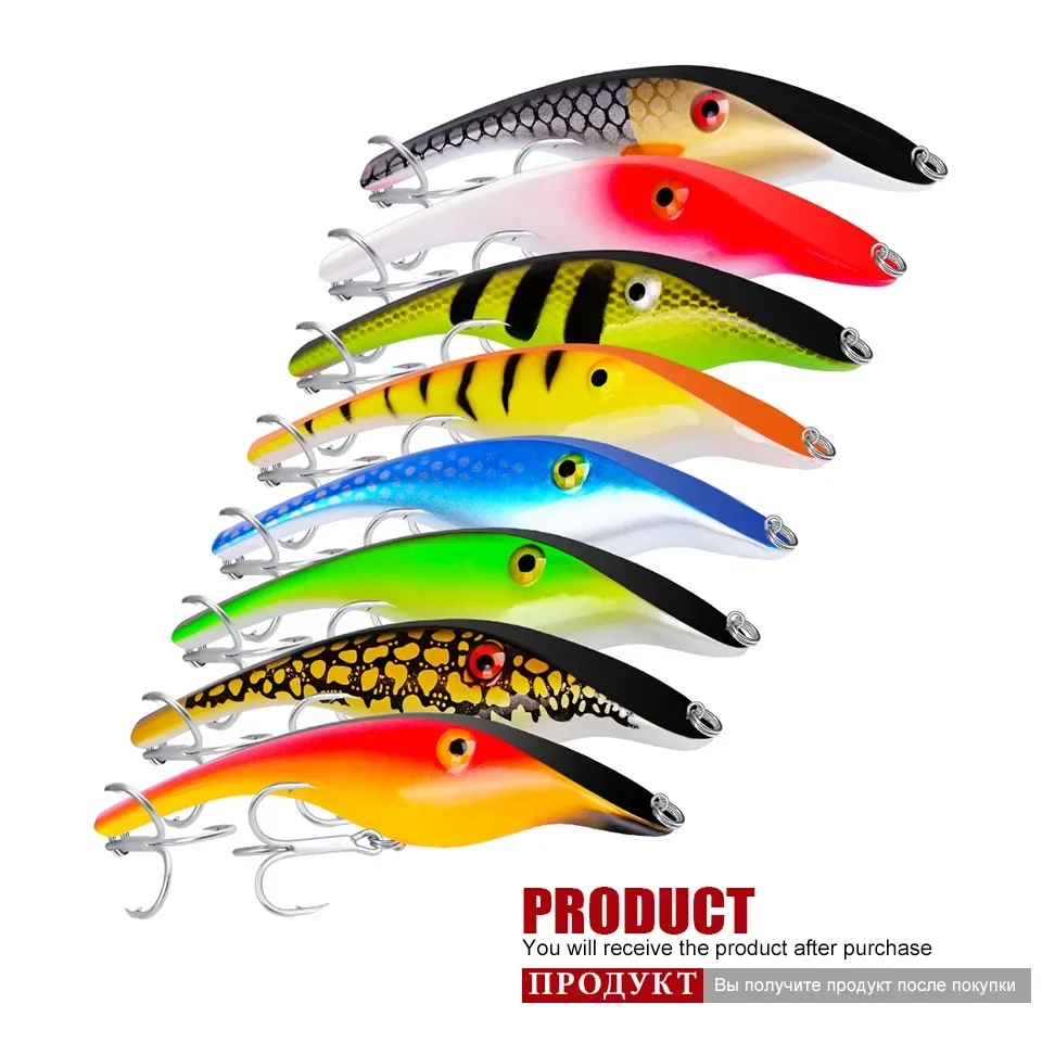 ALASICKA 14cm 43g Jerkbait duro Artificial lento hundimiento señuelos Pike cebo Jerk Wobblers aparejos de pesca manivela flotante Jerk Troll - imagen 3