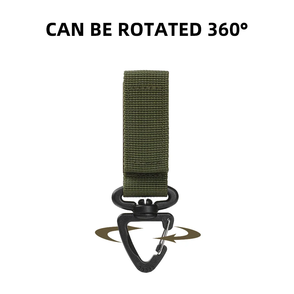 Mochila táctica Molle de nailon para exteriores, mosquetón, gancho para llave, sistema de hebilla de correa, hebilla de cinturón colgante, accesorios de escalada para acampar - imagen 3