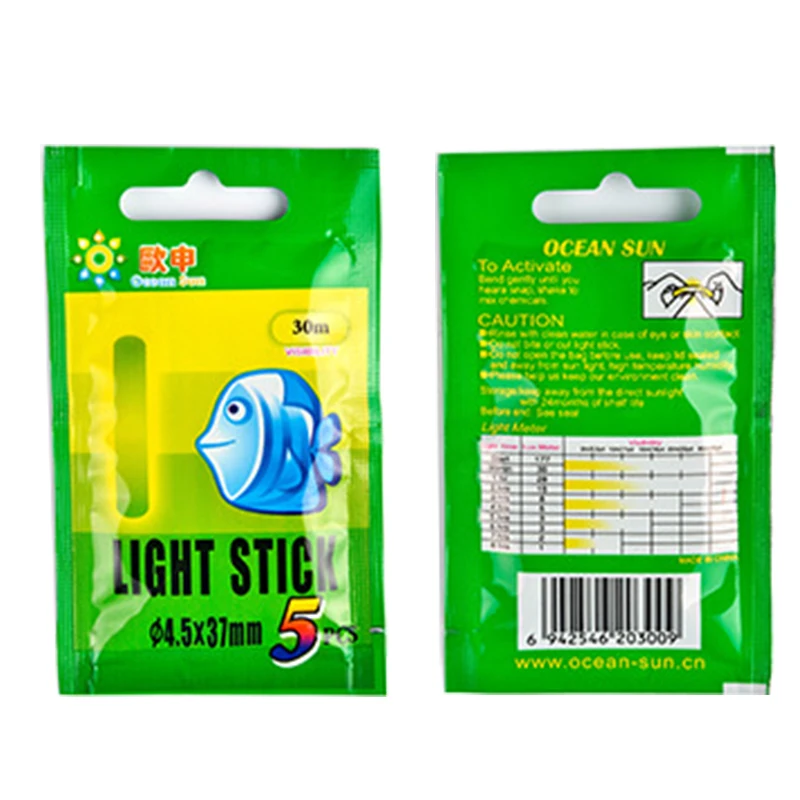 250 unids/caja (1 caja = 50 paquetes = 250 uds) flotador de pesca palo de luz fluorescente barra luminosa nocturna accesorio de pesca - imagen 5