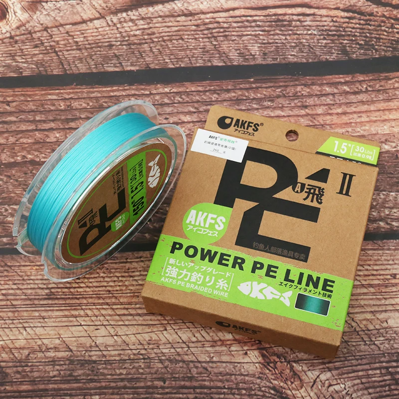 Línea de pesca AKFS de segunda generación, Sedal superfuerte de 8 hebras, multifilamento, PE, señuelo de alta resistencia, origen japonés - imagen 4
