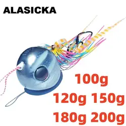 Alasicka Tenya Glow Kabura Jig Head con Falda para Pargo y Besugo