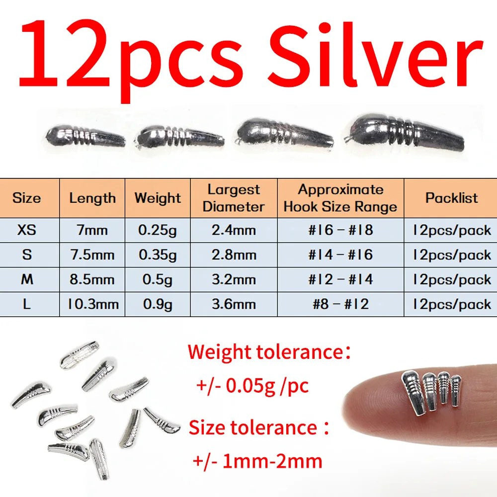 12Pcs silver