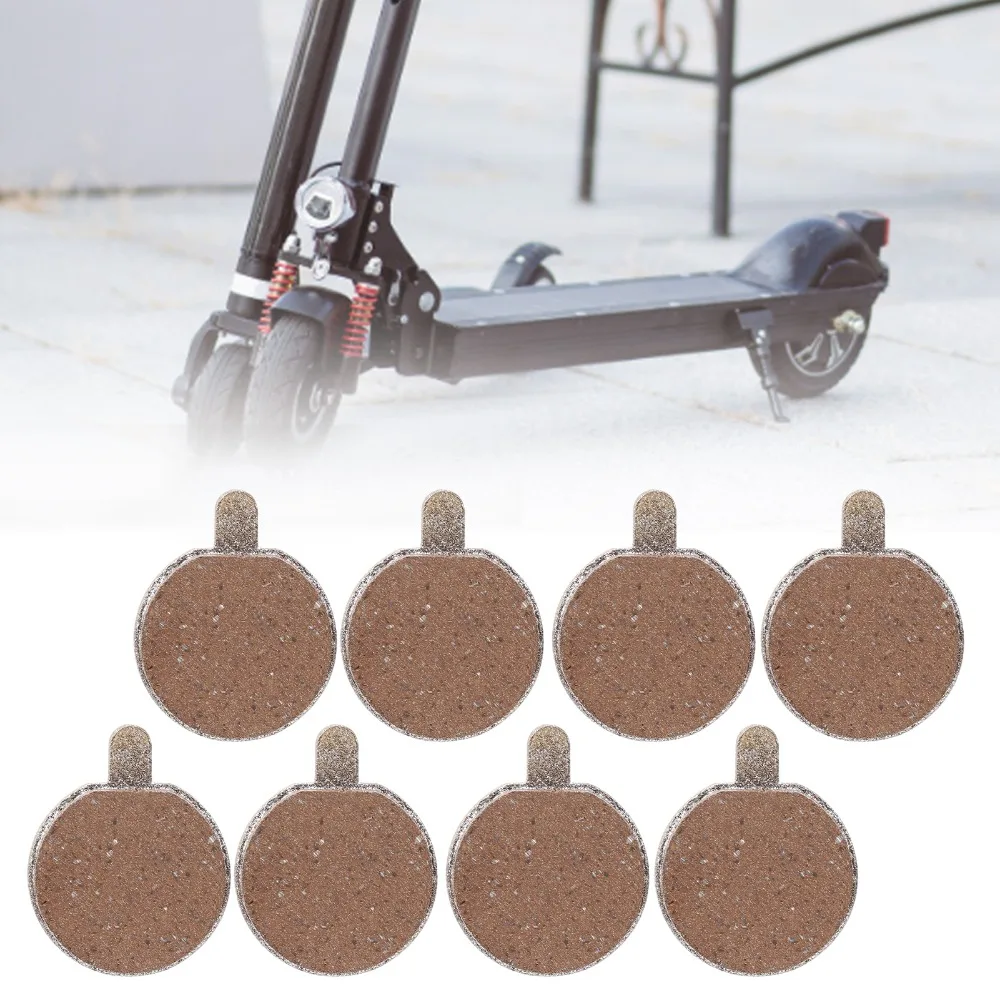 4 pares de frenos de disco para patinete eléctrico totalmente metálicos a base de cobre, pastilla de freno Universal ligera y fácil de instalar, color dorado - imagen 2