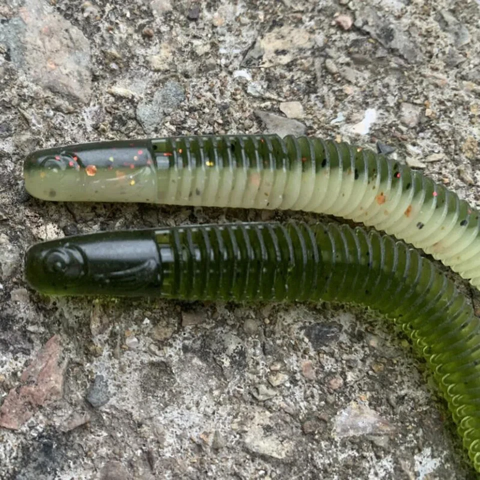 WALK FISH-Señuelos de pesca con sonrisa, cebo suave de 65mm, gusano de baile ligero, fideos, aguja de gusano, cola recta, lubina flotante, Manda - imagen 5