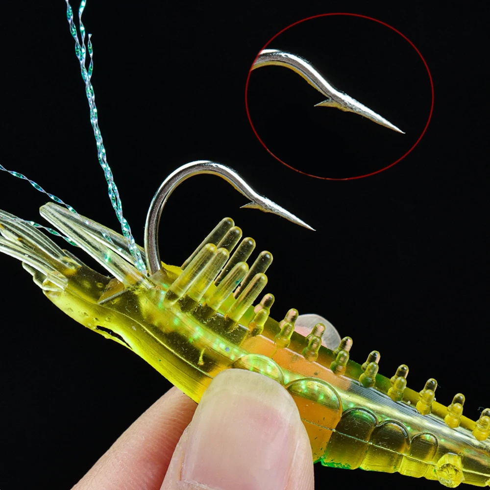 MNFT 2 unids/caja cuentas luminosas señuelos tipo Gamba suave Pesca cebo Artificial Isca aparejos de Pesca Ascesorios Pesca - imagen 3