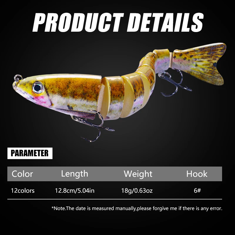 Crankbait hundimiento lento Wobbler realista para pesca - imagen 3