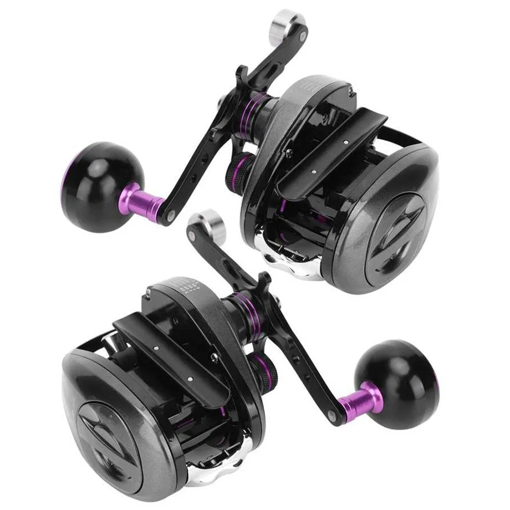 Carrete de Baitcasting 6 + 1BB, relación 8,0:1, pantalla Digital con contador de línea, sistema de carga Solar, aparejos de rueda de pesca de mar de alta velocidad - imagen 5