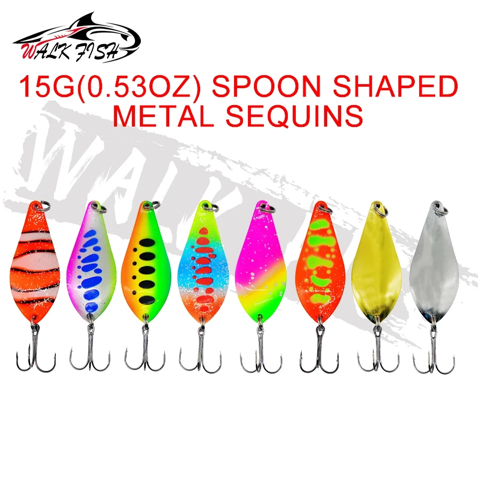 WALK FISH-cebo de pesca giratorio, 68mm, 15g, cuchara de pesca, señuelo de trucha, Wobblers de pesca, cebo giratorio, cebo duro - imagen 3