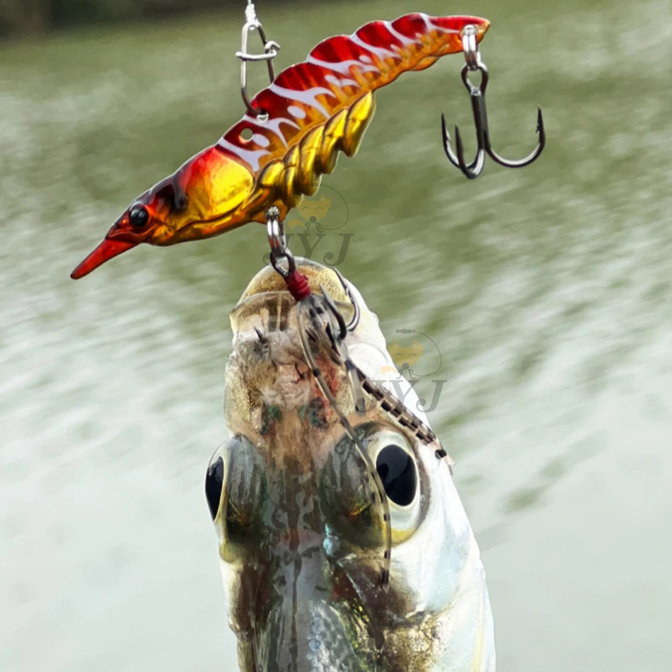 Señuelos tipo camarón de tiro largo, ganchos Wobbler de hundimiento VIB de Metal para Lucio, Walleye Bass con accesorios, 5g/7g/11g/14g, 1 ud. - imagen 5