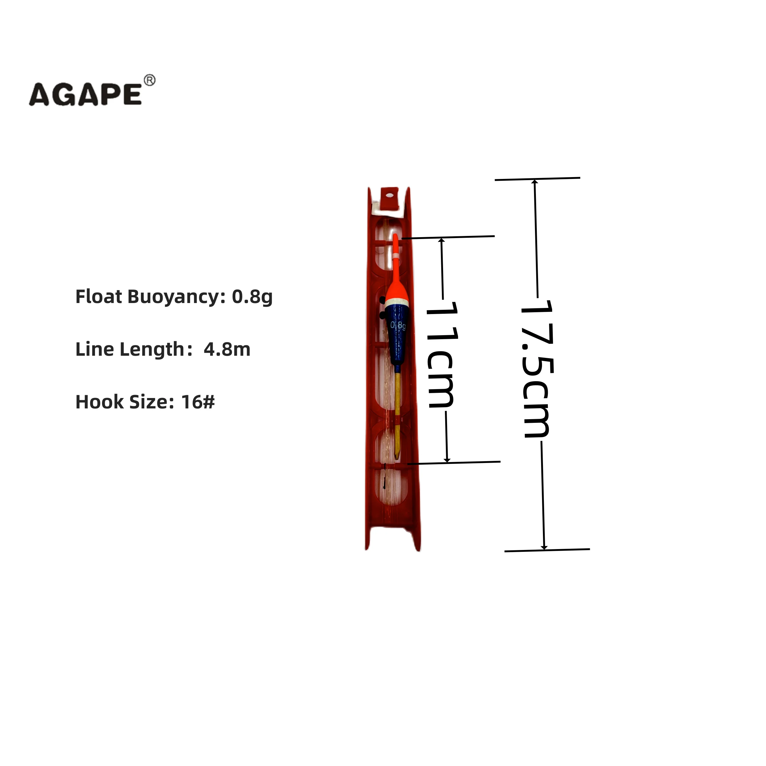 Agape Flotadores con Caña – Aparejos Enrolladores Listos para Pesca - imagen 3