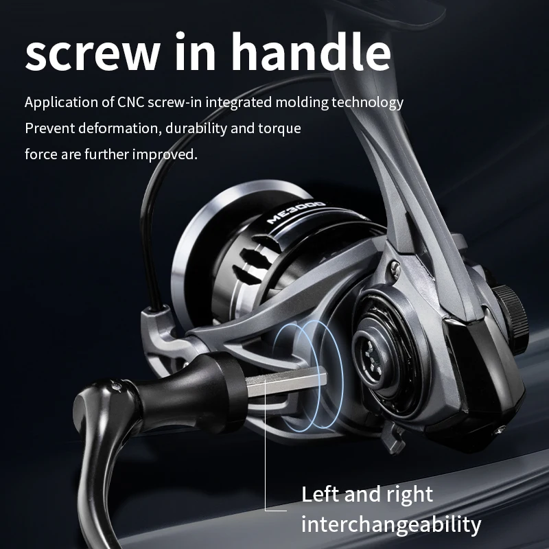 Carrete giratorio con sistema de embrague unidireccional ROOBLINOS ME, 2 + 1 rodamientos de bolas, ultrasuave y resistente, relación de engranaje 5,2: 1 - imagen 5