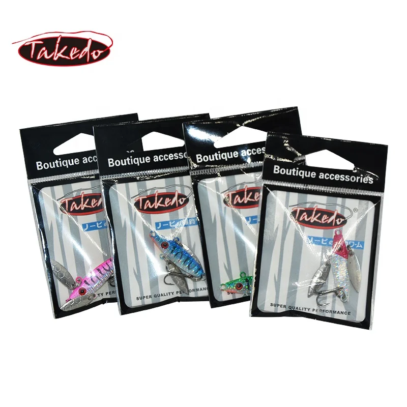 TAKEDO SP05 señuelo de pesca en hielo de invierno con cuchara giratoria luminiscencia Wobbers señuelo de Jigging de Metal para carpa perca de lubina - imagen 5