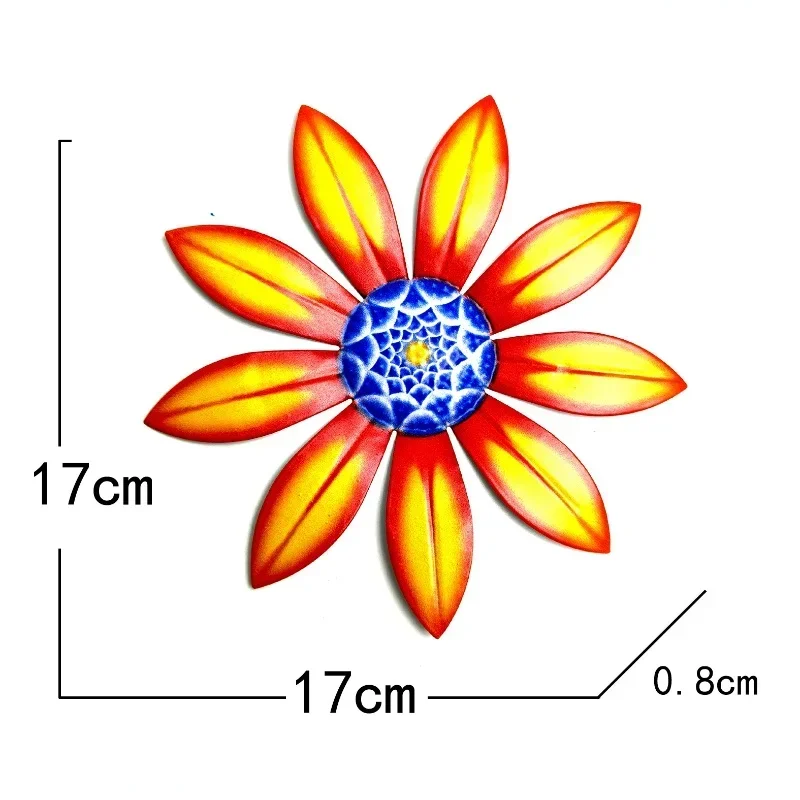 Decoración de pared con flores metálicas colgantes – adorno jardín - imagen 4