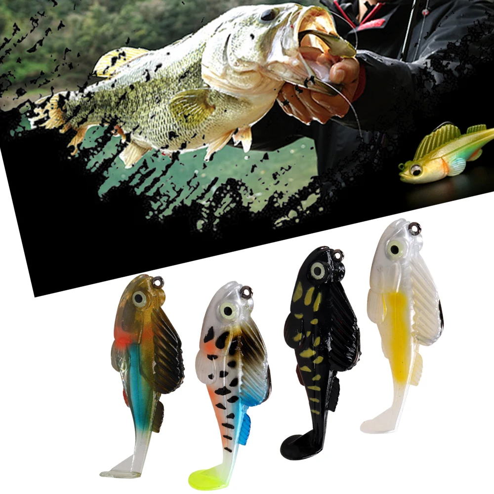 Cebo blando de 70mm/11,5g para pesca Jigging, señuelo de pesca Artificial, cuchara de goma, aparejos de lubina de mar - imagen 5