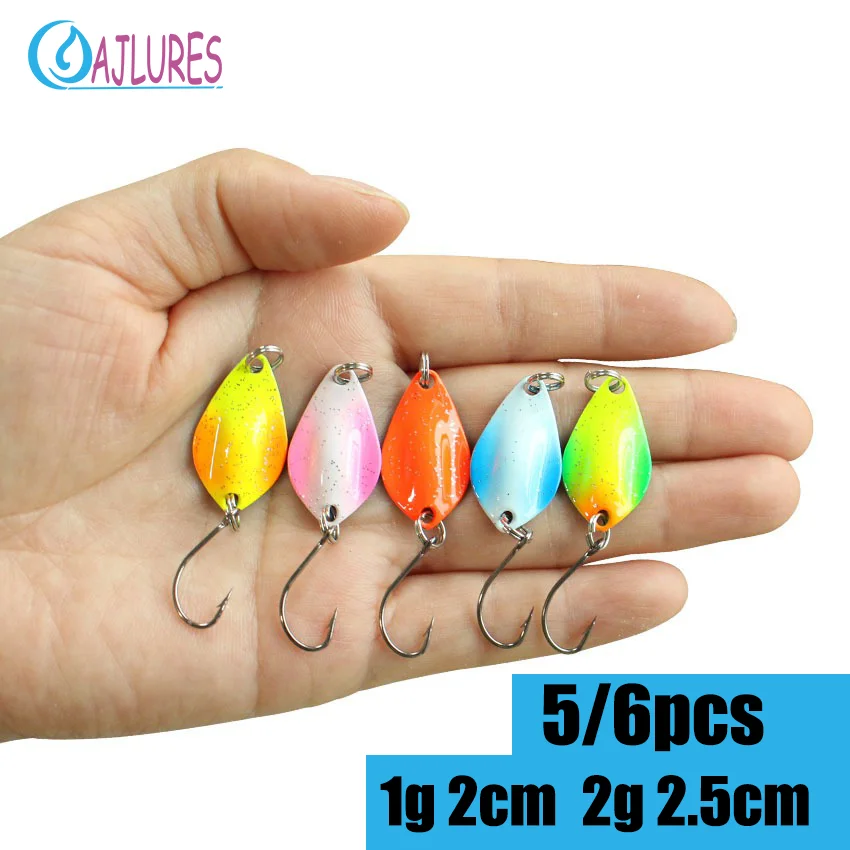 Cuchara Spoonbait 1g-2g Mostaza - Pesca lubina, lucios y truchas