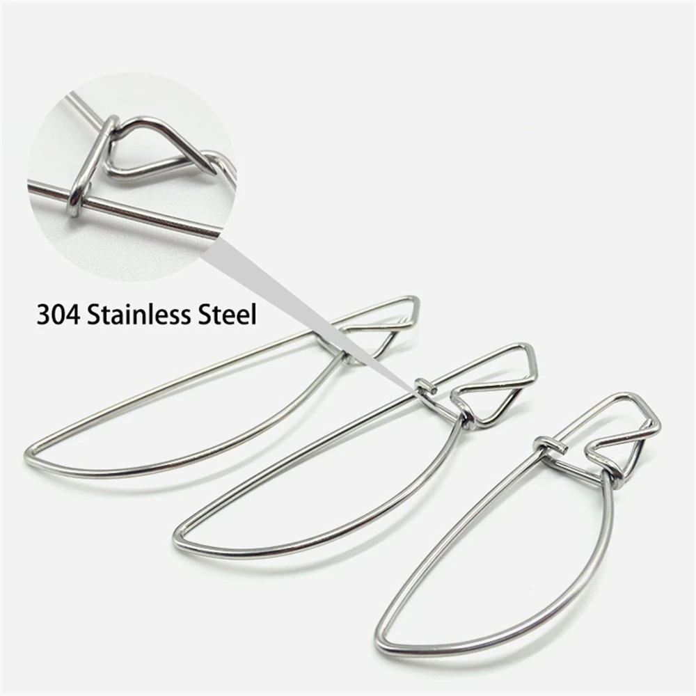 20 piezas cerradura de hebilla de Pesca de acero inoxidable 304, Pin giratorio de cobre, aparejos de Pesca de mar de agua salada, accesorios de productos de Pesca - imagen 5