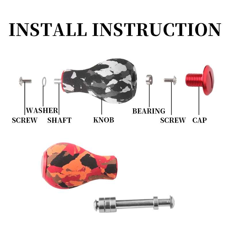 Ruke-carrete de pesca con perilla EVA para fundición de cebo, traje de carrete de pesca para rodamiento de 7x4x2,5mm, incluye 2 uds., accesorios DIY, 1 ud. - imagen 5